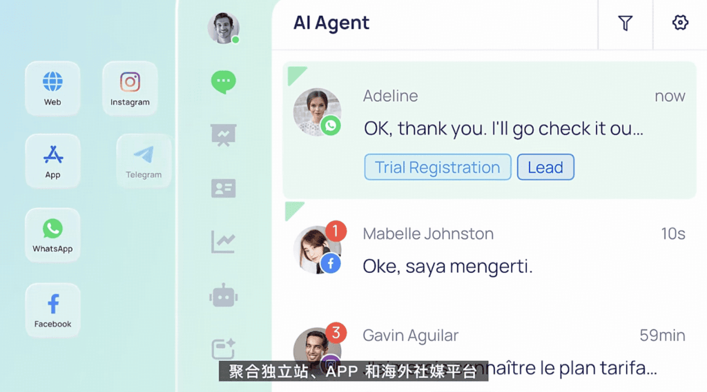 WhatsApp 和 Facebook 如何统一接待?消息聚合与 AI 回复配图 2